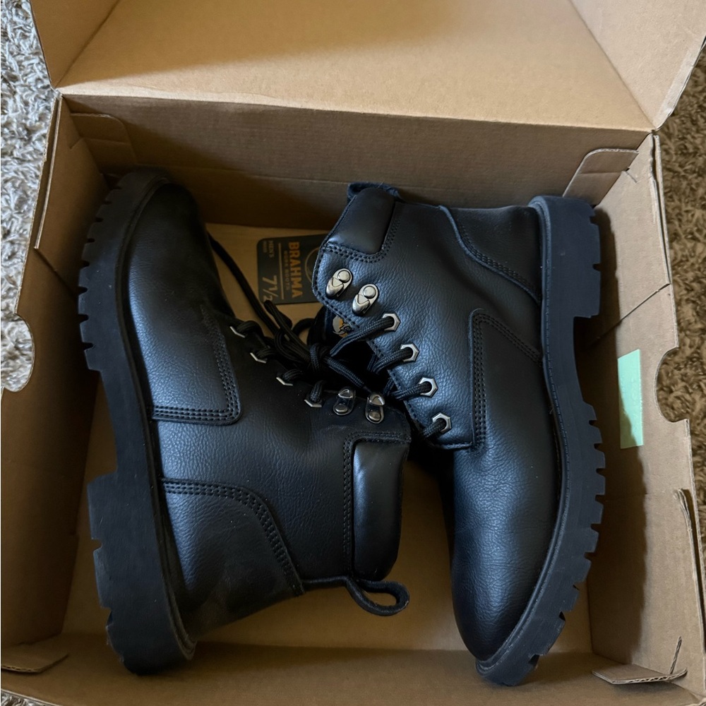 Brahma Men's Black Leather Boots